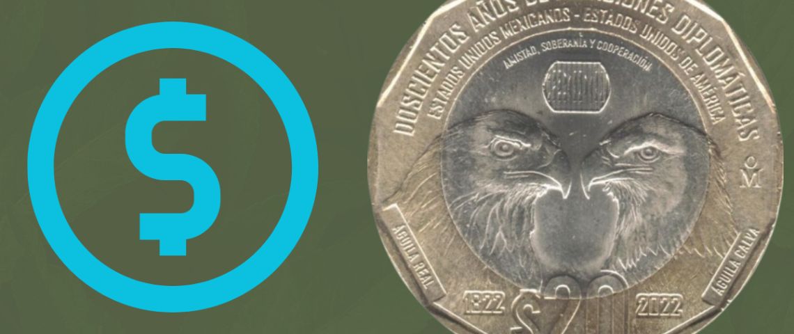 Ponen en venta moneda conmemorativa de alianza México-Estados Unidos por casi 1 millón de pesos