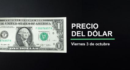 Precio del dólar hoy viernes 3 de octubre de 2025: así está el tipo de cambio en México
