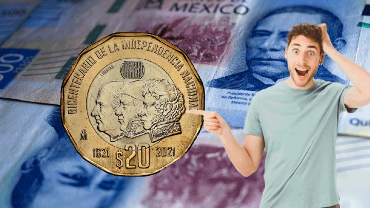 Esta moneda de 20 pesos de Bicentenario con error de centro desalineado se vende hasta en 7 millones