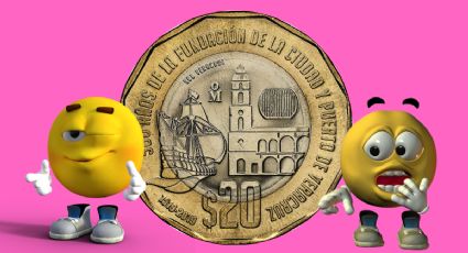 Moneda de 20 pesos de Fundación de Veracruz vale 3 millones y medio por su raro exceso de metal