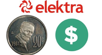 ¿Cuánto paga Elektra por una moneda antigua de 20 centavos de Francisco I Madero en mayo 2025?