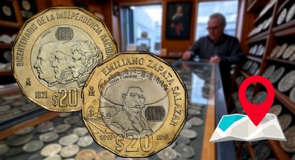 ¿Dónde puedo vender mis monedas de 20 pesos del Bicentenario y Emiliano Zapata si no vivo en CDMX?