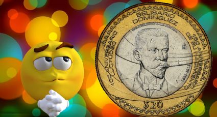 Es la moneda de 20 pesos más escasa; sólo existen 985,000 piezas y por eso se vende en MILES en 2025