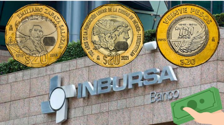 ¿Cuánto te paga Inbursa por una colección de las monedas de 20 pesos más cotizadas en el segundo trimestre de 2025?