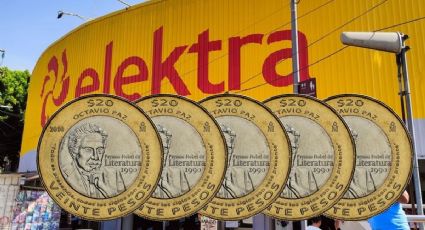 Esto te paga Elektra por la moneda de 20 peso que conmemora el Nobel de Octavio Paz