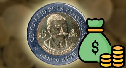 La moneda de 5 pesos que vale 4 millones por su diseño con presidente provisional de México
