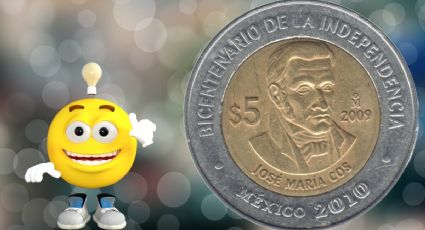 Moneda de 5 pesos vale 370 mil por diseño con héroe que redactó la Constitución de Apatzingán