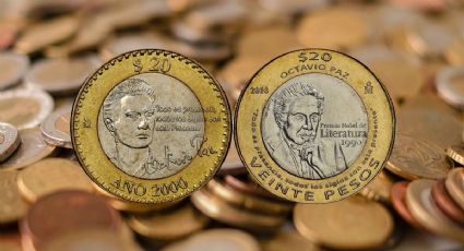 Colección de mondas de 20 pesos se vende en 1,600,000 por traer imagen de famoso escritor mexicano; ¿quién es?