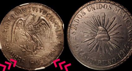 "Muera Huerta': Moneda de 1 peso de la Revolución Mexicana se vende hasta en 100,000 pesos