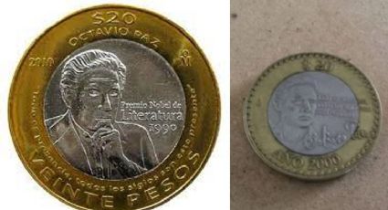 Moneda de 20 pesos de Octavio Paz se vende en más de 69,000 pesos; conoce sus elementos