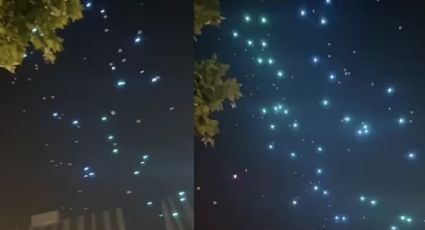 Drones en China caen del cielo durante espectáculo de luces fallido: VIDEO