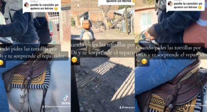 Repartidor de comida por aplicación innova las entregas a domicilio al ir montado a caballo