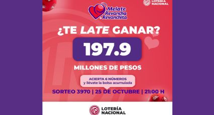 Resultados Melate, Revancha y Revanchita 3970 HOY 25 de octubre 2024: GANADORES