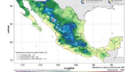 Tormentas invernales en México: ¿Qué ciudades tendrán temperaturas menores a 5 grados el 26 y 27 de octubre?