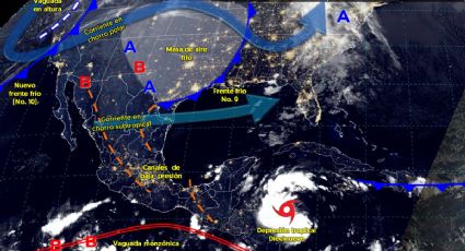 2 frentes fríos y una depresión tropical amenazan con lluvias a estos estados de México