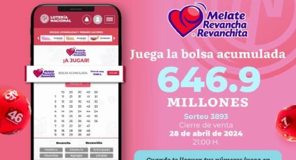 Resultados Melate, Revancha y Revanchita 3893 HOY 28 de abril 2024: GANADORES