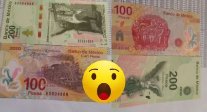 Billetes de 100 y 200 pesos alcanzan un valor de 88,000 pesos por número de serie parecida