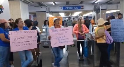 Si viajas en estas líneas del metro, los maestros de la CNTE están dando acceso gratuito