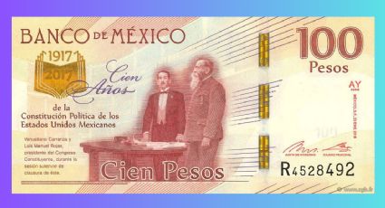 Venden en medio millones este billete conmemorativo de 100 pesos