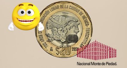 ¿Cuánto te dan en el Monte de Piedad por una moneda de 20 pesos de la Fundación Lunar? 	