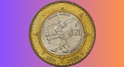 ¿Qué precio tiene la moneda de 20 pesos del Señor del Fuego, cambio de milenio?