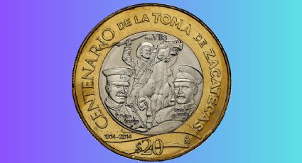 ¿Qué precio tiene la moneda de 20 pesos de la Toma de Zacatecas?