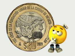 DOBLE ERROR, moneda de 20 pesos conmemorativa de Fundación Lunar alcanza un valor de 2 millones