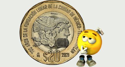 Por DOBLE ERROR, moneda de 20 pesos conmemorativa de Fundación Lunar vale de 2 millones