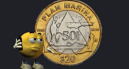 La peculiar moneda de 20 pesos del 50 aniversario del "Plan Marina" que vale millón y medio