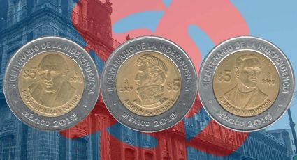 ¿En cuánto te compra Banamex las monedas de 5 pesos de la Independencia de México?