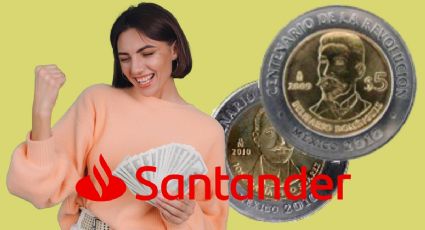 ¿En cuánto te compra Santander tus monedas de 5 pesos de la Revolución Mexicana?