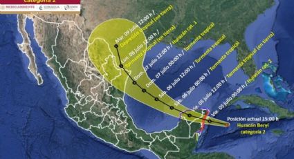 Así será la trayectoria del huracán Beryl en territorio mexicano durante el fin de semana| MAPA