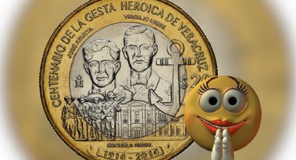 La peculiar moneda de 20 pesos de la Gesta Heroica de Veracruz que se vende en miles de pesos