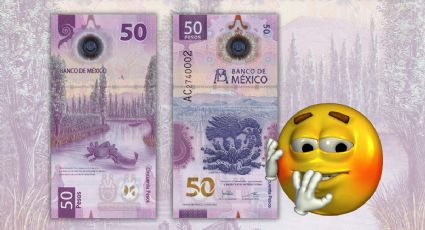 El billete de 50 pesos del ajolote, serie AA, con un extraño error de impresión que cuesta 5 millones