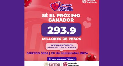 Resultados Melate, Revancha y Revanchita 3955 HOY 20 de septiembre 2024: GANADORES