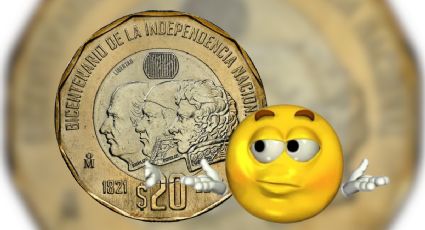 Piden 3 millones y medio por esta moneda de 20 pesos del Bicentenario de la Independencia