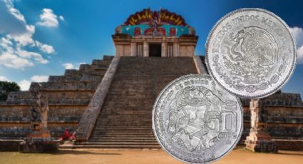 Venden MONEDA antigua de 50 pesos en 1 millón por su emblemático diseño de templo azteca