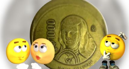 El error de acuñación de esta moneda de mil pesos de Sor Juana; ahora multiplicó su valor