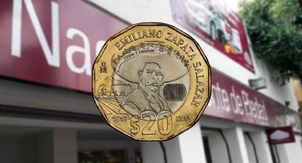 ¿Cuánto me dan por una moneda de 20 pesos de Emiliano Zapata en el Monte de Piedad?