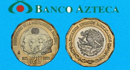 ¿Cuánto paga Banco Azteca por una moneda de 20 pesos del Bicentenario de la Independencia?