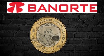 ¿Cuánto paga Banorte por una moneda de 20 pesos de Emiliano Zapata en 2025?