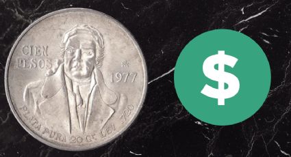 Venden en 300 mil la antigua moneda de 100 pesos con efigie de Morelos muy rara de ver