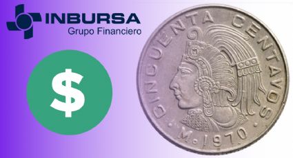 ¿En cuánto puedo vender a Inbursa mi moneda antigua de 50 centavos de Cuauhtémoc en octubre 2025?