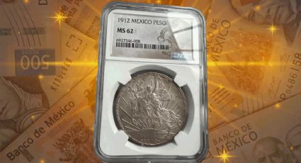Así es la moneda de 1 peso que se vende en Internet en 35,000 pesos; es de 1912 y está certificada