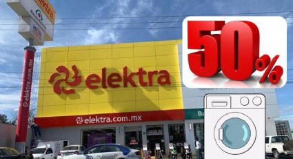 Elektra rebaja a mitad de precio torre de lavado LG de 22 kg; usa inteligencia artificial y te manda alertas al celular