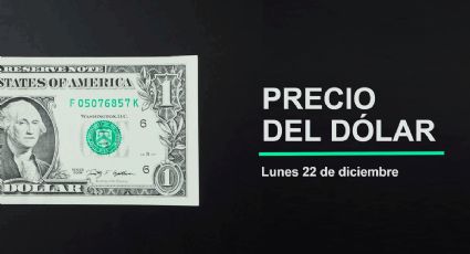 Precio del dólar hoy lunes 22 de diciembre 2025: Así está el tipo de cambio en México