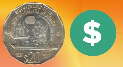 Así es la moneda de 20 pesos conmemorativa por 200 años de la Marina por la que pagan 1 millón