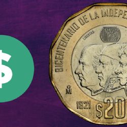 Esta moneda de 20 pesos conmemorativa del Bicentenario de la Independencia se vende en 600 mil