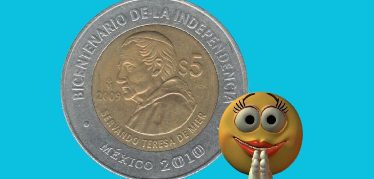 ¿Cuánto es lo máximo que me dan los bancos por mi moneda de 5 pesos del Fray Servando?