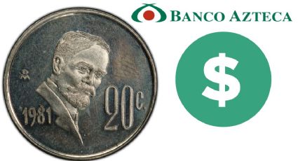 ¿En cuánto me compra Banco Azteca mi moneda antigua de 20 centavos de Francisco I Madero en mayo 2025?